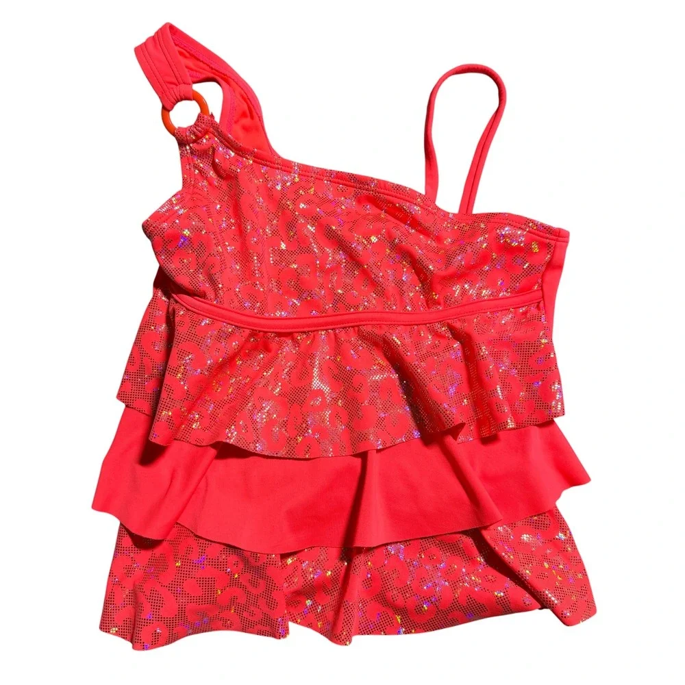 Girls Outfit 8 Justice‎ Swim Tankini Top Cat & Jack Denim Shorts Summer Bundle/4